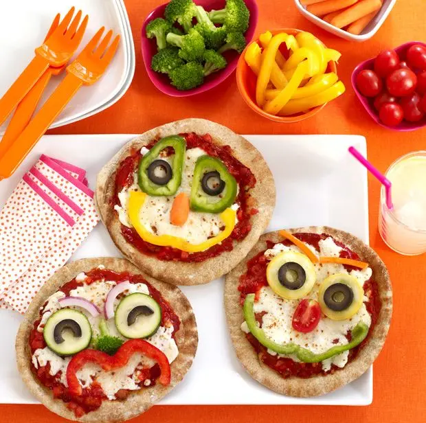 kids pizza faces