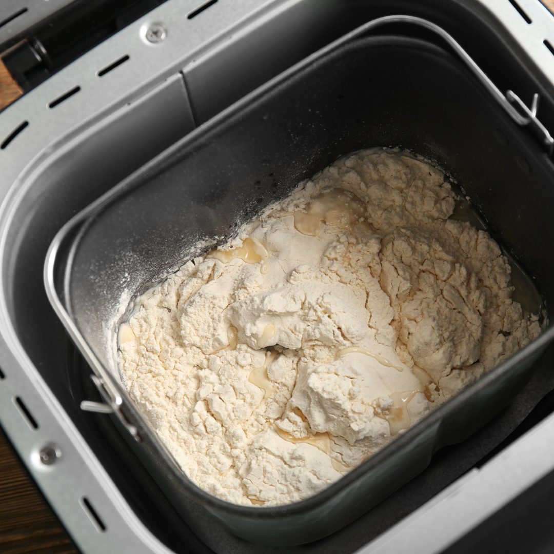 bread machine with dough