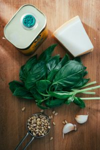 ingredients for homemade pesto